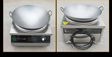 全灶臺商用電磁爐 臺式設計與原廠炒鍋組合，高效批發解決方案